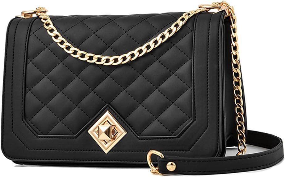 Travistar Crossbody Bags for Women Small Handbags PU Leather Shoulder Bag Purse Evening Bag Quilted