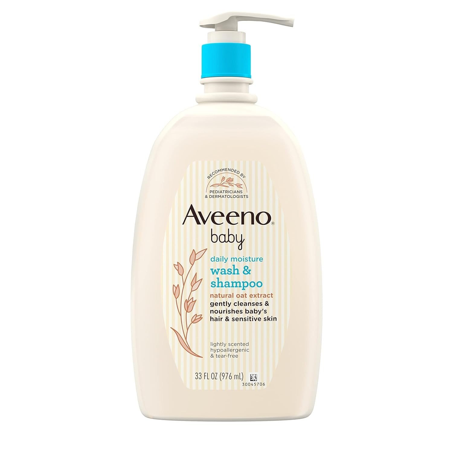 Aveeno Baby Daily Moisture Gentle Bath Wash & Shampoo with Natural Oat Extract, Hypoallergenic, Tear