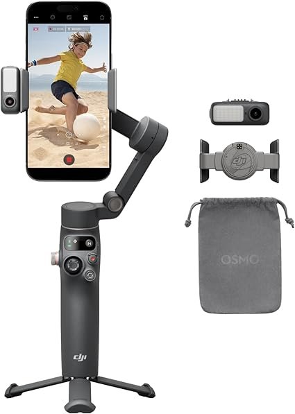 DJI Osmo Mobile 7P Gimbal Stabilizer for iPhone, Android, Native Tracking, Lighting, 3-Axis Phone Gi