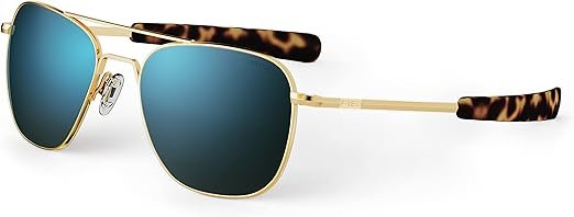 Randolph USA | Gold Classic Aviator Sunglasses for Men or Women 100% UV