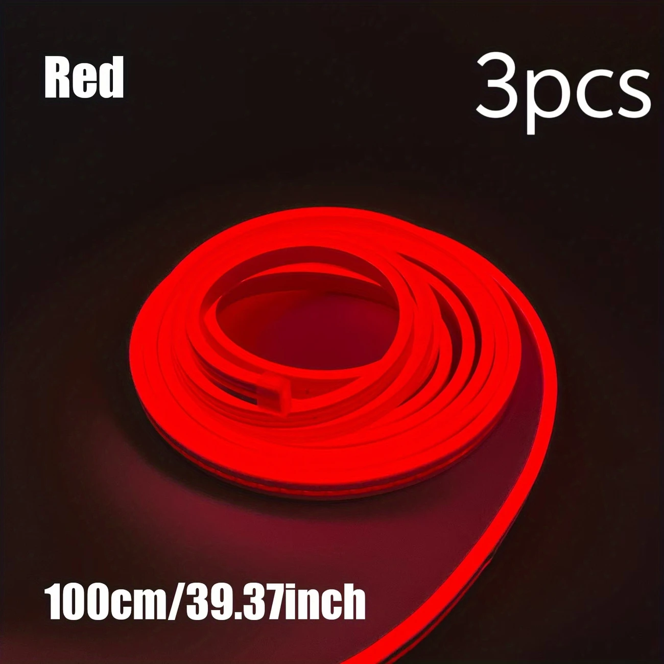 39.37/78.74/118.11inch red neon light kitchen decor LED light strip Halloween decoration home decora