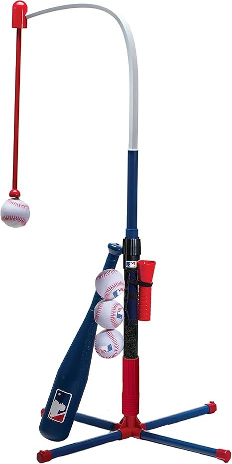 Franklin Sports Grow-with-Me Kids Baseball Batting Tee + Stand Set for Youth + Toddlers - Youth Base