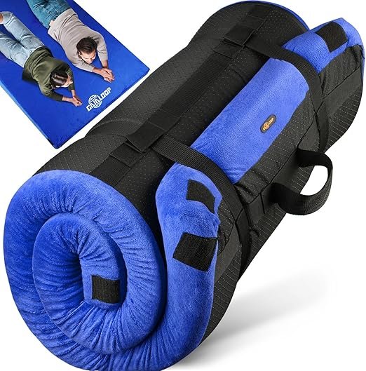 4 Inch GAIALOOP Extra Thick Memory Foam Camping Mattress, Roll Up Floor Sleeping Mat Camp Cot Mattre