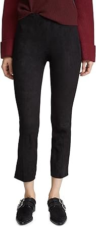 Vince Women's Stretch Suede Split Hem Crop