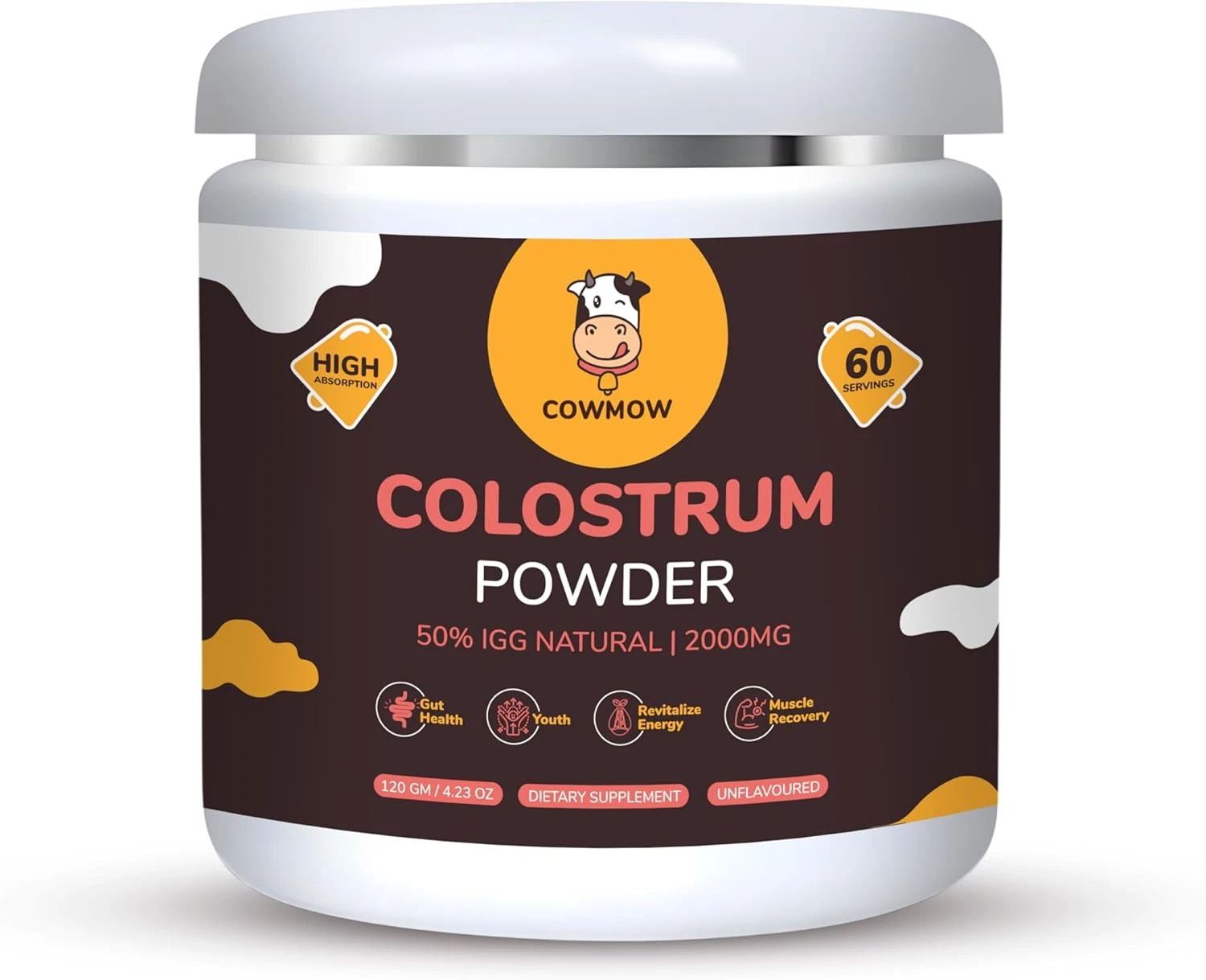 Colostrum Powder Supplement Gut Health Hair Growth Beauty, Skin and Immune Suppo