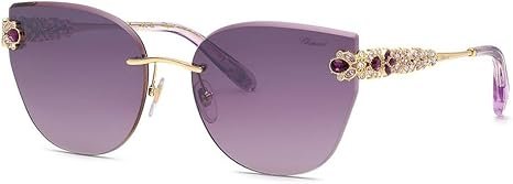 Chopard Unisex SCHL05S Sunglasses, Shiny Rose Gold, 59, Shiny rose gold., 59