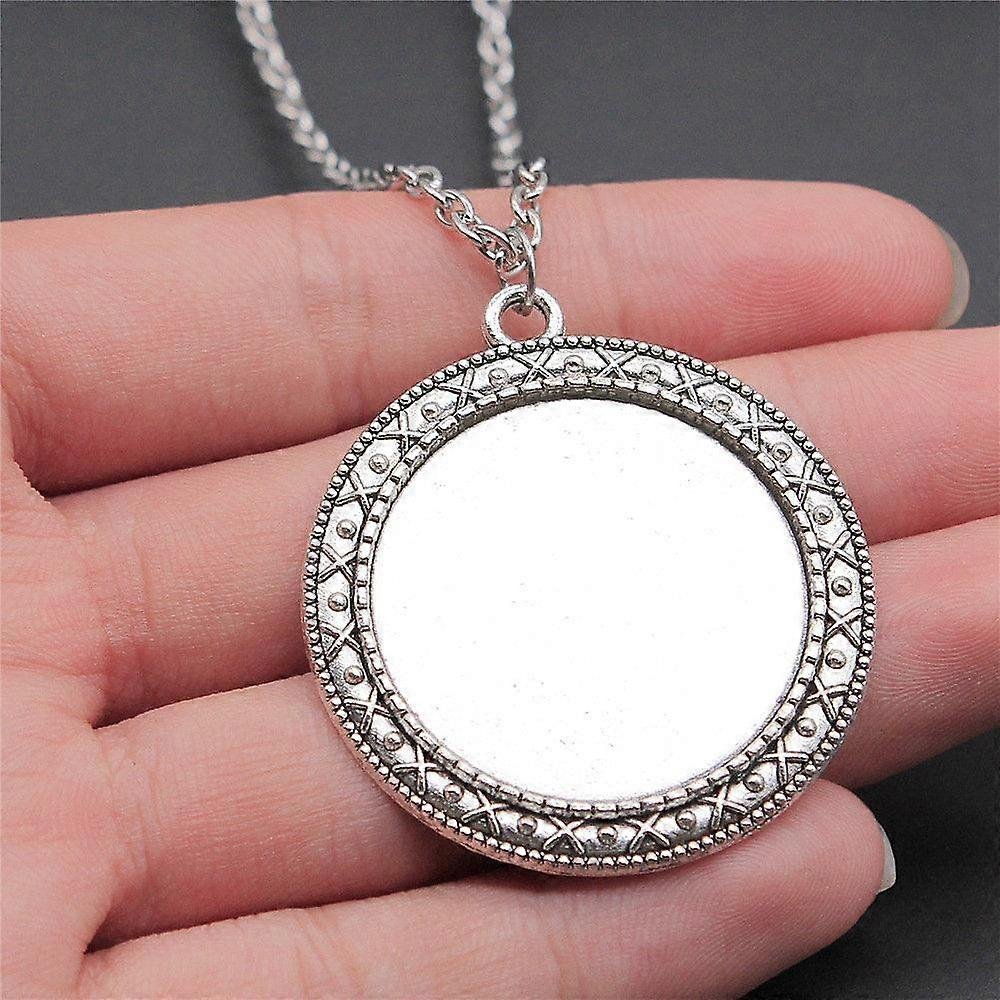 Charms Pendants For Earrings Round Vintage Style Cameo Cabochon Pendant Base Setting Necklaces Woman